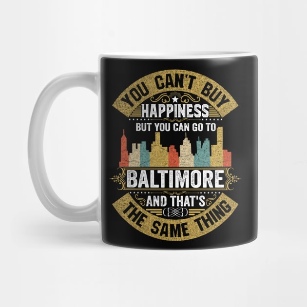 USA City Baltimore City T-Shirt I Love Baltimore Flag Maryland State Home City Baltimore Map Native American USA Flag by BestSellerDesign